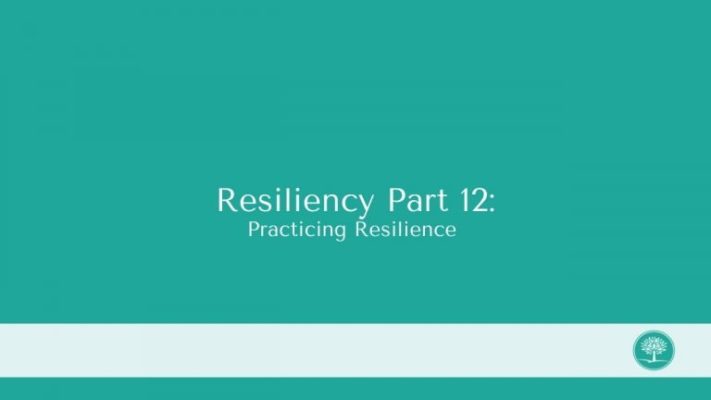 the cover of resilincy part 12 practicing resilince.